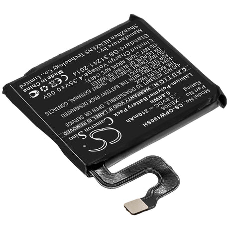 3.8V, Li-Polymer, 210mAh, Smartwatch battery fits Oppo, Xe906, 41mm, Ow19w2, 0.80Wh Smartwatch Cameron Sino Technology Limited