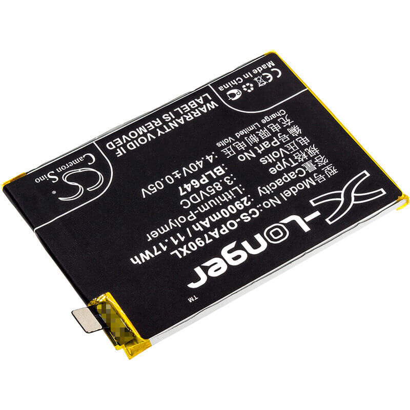 3.85V, Li-Polymer, 2900mAh, SmartPhone battery fits Oppo, Blp647, A79, A79k, 11.17Wh Mobile, SmartPhone Cameron Sino Technology Limited (Smartphone)