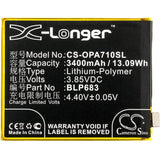 3.85V, Li-Polymer, 3400mAh, SmartPhone battery fits Oppo, Blp683, A7x, A7x Dual Sim, 13.09Wh Mobile, SmartPhone Cameron Sino Technology Limited (Smartphone)