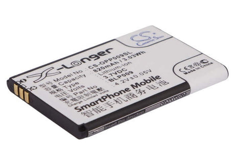 3.7V, Li-ion, 820mAh, SmartPhone battery fits Oppo, Blp009, A90, 3.03Wh Mobile, SmartPhone Cameron Sino Technology Limited (Suspended)
