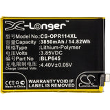 3.85V, Li-Polymer, 3850mAh, SmartPhone battery fits Oppo, Blp645, Cph1721, R11s Plus, 14.82Wh Mobile, SmartPhone Cameron Sino Technology Limited (Suspended)