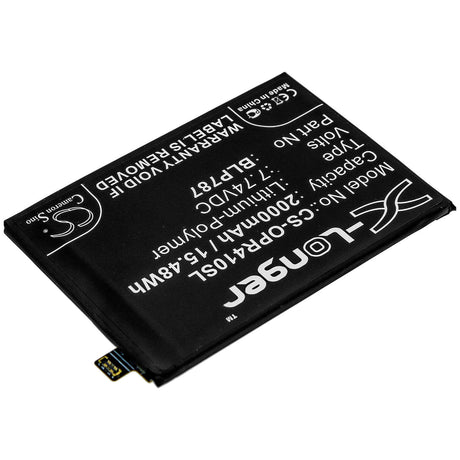7.74V, Li-Polymer, 2000mAh, SmartPhone battery fits Oppo, Blp787, Cph2109, Reno4 Pro 4g, 15.48Wh Mobile, SmartPhone Cameron Sino Technology Limited (Smartphone)