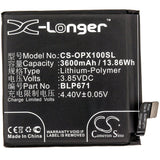 3.85V, Li-Polymer, 3600mAh, SmartPhone battery fits Oppo, Blp671, Find X, Find X Dual Sim, 13.86Wh Mobile, SmartPhone Cameron Sino Technology Limited (Smartphone)