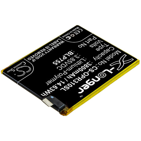 3.85V, Li-Polymer, 3800mAh, SmartPhone battery fits Oppo, Blp755, Pclm50, Pdct00, 14.63Wh Mobile, SmartPhone Cameron Sino Technology Limited (Smartphone)