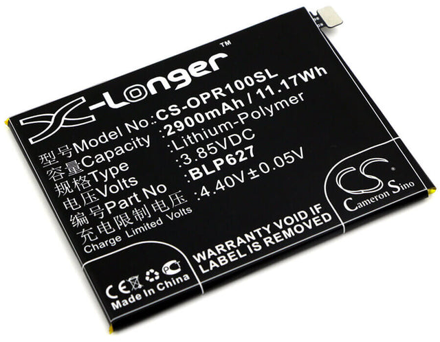 3.85V, Li-Polymer, 2900mAh, SmartPhone battery fits Oppo, Blp627, R9sk, 11.17Wh Mobile, SmartPhone Cameron Sino Technology Limited (Smartphone)