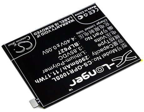 3.85V, Li-Polymer, 2900mAh, SmartPhone battery fits Oppo, Blp627, R9sk, 11.17Wh Mobile, SmartPhone Cameron Sino Technology Limited (Smartphone)
