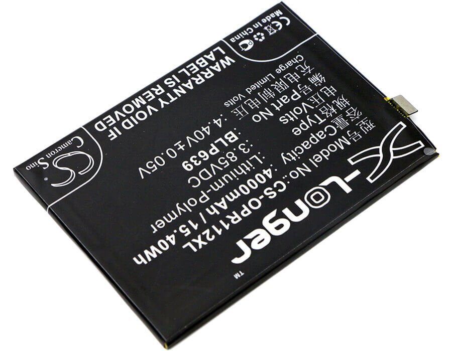 3.85V, Li-Polymer, 4000mAh, SmartPhone battery fits Oppo, Blp639, R11 Plus, R11 Plus Dual Sim, 15.4Wh Mobile, SmartPhone Cameron Sino Technology Limited (Suspended)