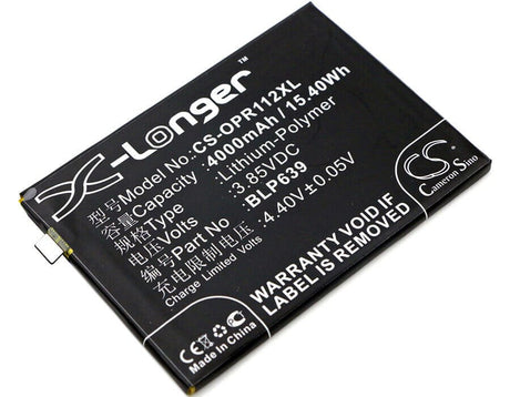 3.85V, Li-Polymer, 4000mAh, SmartPhone battery fits Oppo, Blp639, R11 Plus, R11 Plus Dual Sim, 15.4Wh Mobile, SmartPhone Cameron Sino Technology Limited (Suspended)
