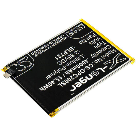 3.85V, Li-Polymer, 4000mAh, SmartPhone battery fits Oppo, Blp721, R1941, Realme C2, 15.4Wh Mobile, SmartPhone Cameron Sino Technology Limited (Smartphone)