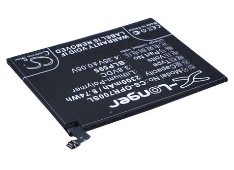 3.8V, Li-Polymer, 2300mAh, SmartPhone battery fits Oppo, Blp595, R7, R7 Global Dual Sim Td-lte, 8.74Wh Mobile, SmartPhone Cameron Sino Technology Limited (Smartphone)