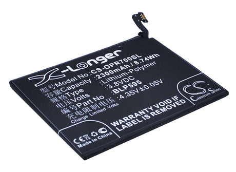3.8V, Li-Polymer, 2300mAh, SmartPhone battery fits Oppo, Blp595, R7, R7 Global Dual Sim Td-lte, 8.74Wh Mobile, SmartPhone Cameron Sino Technology Limited (Smartphone)
