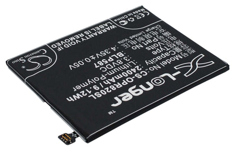 3.8V, Li-Polymer, 2400mAh, SmartPhone battery fits Oppo, Blp587, R1c, R8200, 9.12Wh Mobile, SmartPhone Cameron Sino Technology Limited (Smartphone)
