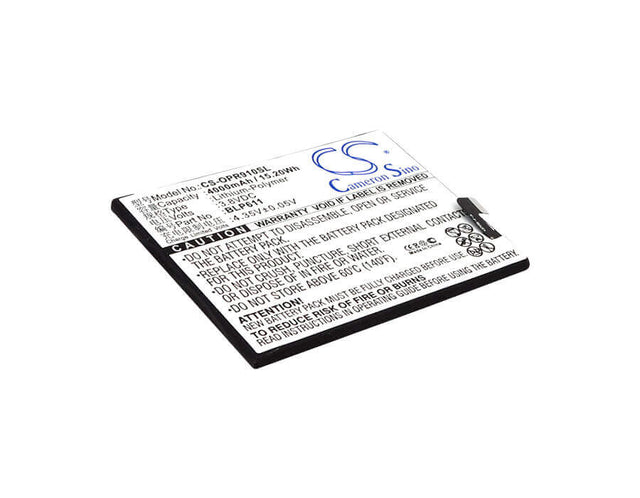 3.8V, Li-Polymer, 4000mAh, SmartPhone battery fits Oppo, Blp611, R9 Plus, R9 Plus Dual Sim, 15.2Wh Mobile, SmartPhone Cameron Sino Technology Limited (Suspended)