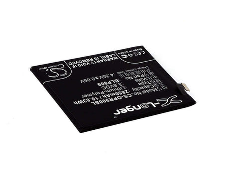 3.8V, Li-Polymer, 2850mAh, SmartPhone battery fits Oppo, Blp609, F1 Plus, R9, 10.83Wh Mobile, SmartPhone Cameron Sino Technology Limited (Smartphone)