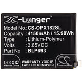 3.85V, Li-Polymer, 4150mAh, SmartPhone battery fits Oppo, Blp693, Realme 3, Rmx1821, 15.98Wh Mobile, SmartPhone Cameron Sino Technology Limited (Smartphone)