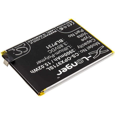 3.85V, Li-Polymer, 3900mAh, SmartPhone battery fits Oppo, Blp731, Realme 5 Pro, Rmx1971, 15.02Wh Mobile, SmartPhone Cameron Sino Technology Limited (Smartphone)