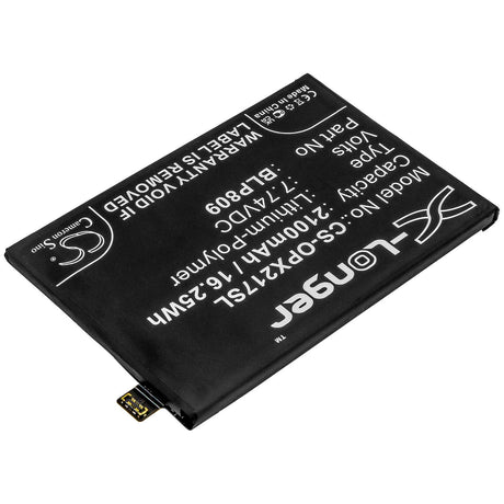 7.74V, Li-Polymer, 2100mAh, SmartPhone battery fits Oppo, Blp809, Realme Q2 Pro, Rmx2173, 16.25Wh Mobile, SmartPhone Cameron Sino Technology Limited (Smartphone)