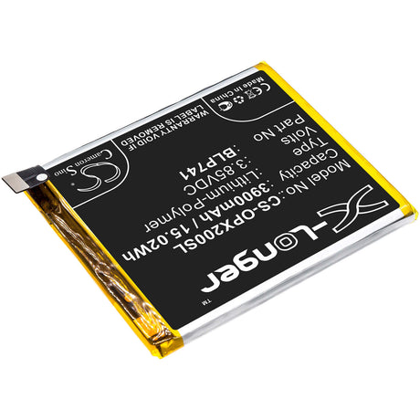 3.85V, Li-Polymer, 3900mAh, SmartPhone battery fits Oppo, Blp741, Realme X2, 15.02Wh Mobile, SmartPhone Cameron Sino Technology Limited (Smartphone)