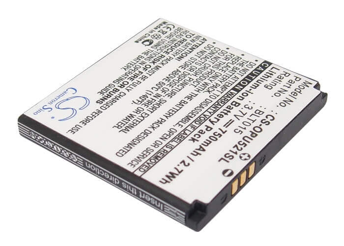 3.7V, Li-ion, 750mAh, SmartPhone battery fits Oppo, Blt015, U521, 2.78Wh Mobile, SmartPhone Cameron Sino Technology Limited (Suspended)
