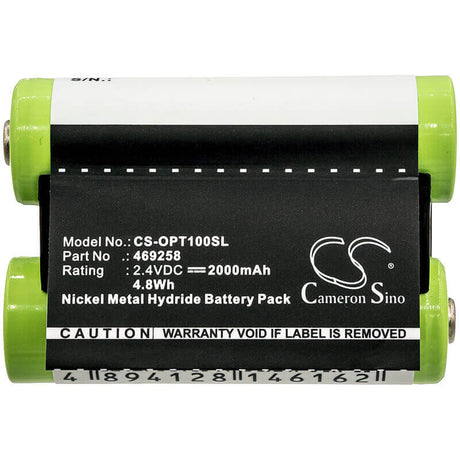 2.4V, Ni-MH, 2000mAh, Electronic Magnifier battery fits Optelec, 469258, Compact Plus, Compact+, 4.8Wh Electronic Magnifier Cameron Sino Technology Limited