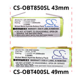 1.2V, Ni-MH, 2000mAh, Toothbrush battery fits Oral-b, 3745, Triumph 4000, 2.4Wh Toothbrush Cameron Sino Technology Limited