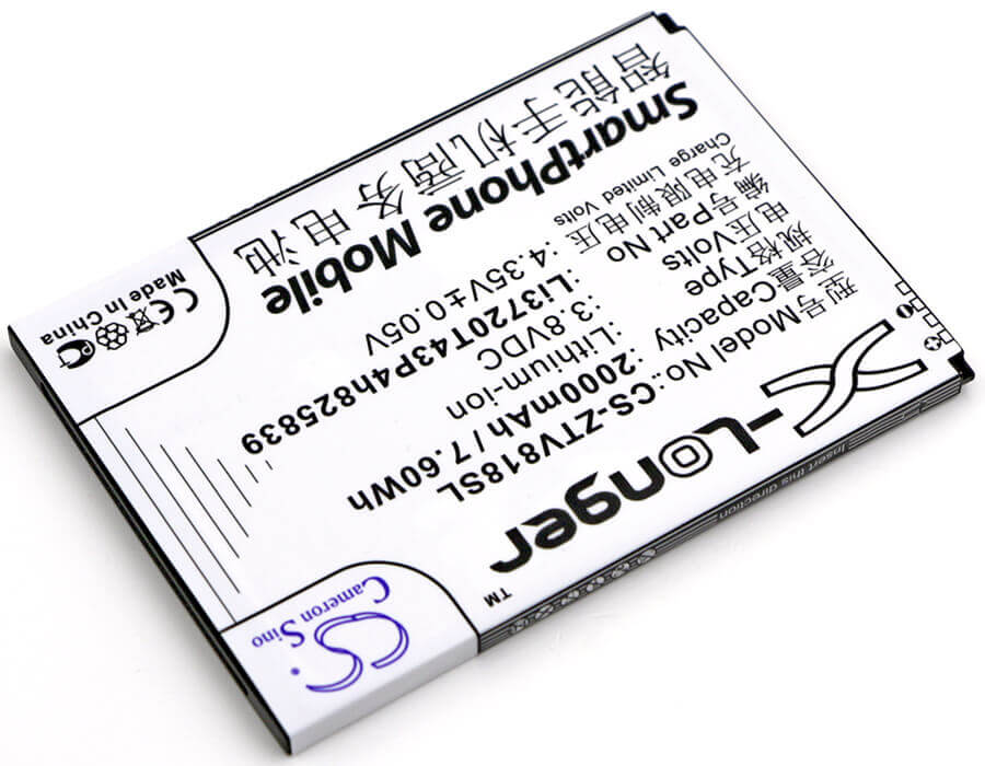 3.8V, Li-ion, 2000mAh, SmartPhone battery fits Orange, Zte, Li3720t43p4h825839, Reyo, 7.6Wh Mobile, SmartPhone Cameron Sino Technology Limited (Smartphone)
