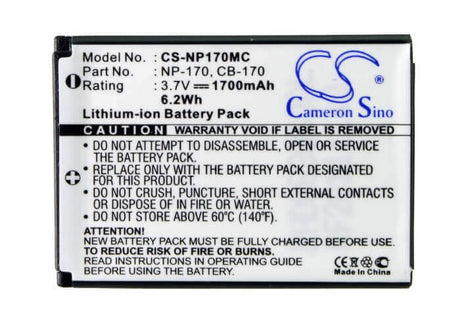 Camera Battery For Ordro Hdv-d325, Hdv-d370, Speed, Hd230z, 3.7v, 1700mah - 6.29wh Camera Cameron Sino Technology Limited (Camera)