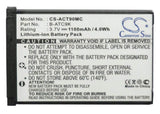 3.7V, Li-ion, 1100mAh, Camera battery fits Oregon Scientific, Ae803042p8ht, Atc9k, Atc9k Action Camera, 4.07Wh Camera Cameron Sino Technology Limited (Camera)