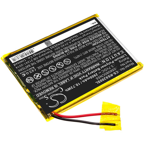 3.7V, Li-Polymer, 2900mAh, Tablet battery fits Oregon Scientific, 056080cn55, Meep, Meep X2, 10.73Wh Tablet Cameron Sino Technology Limited