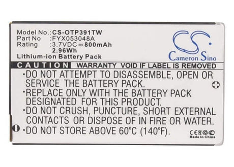 3.7V, Li-ion, 800mAh, Two-Way Radio battery fits Oregon Scientific, Fyx053048a, Tp391, Tp393, 2.96Wh Two-Way Radio Cameron Sino Technology Limited (Suspended)
