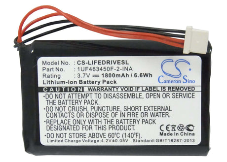 3.7V, Li-ion, 1800mAh, PDA battery fits Palm, 1uf463450f-2-ina, Lifedriver, 6.66Wh PDA, Pocket PC Cameron Sino Technology Limited