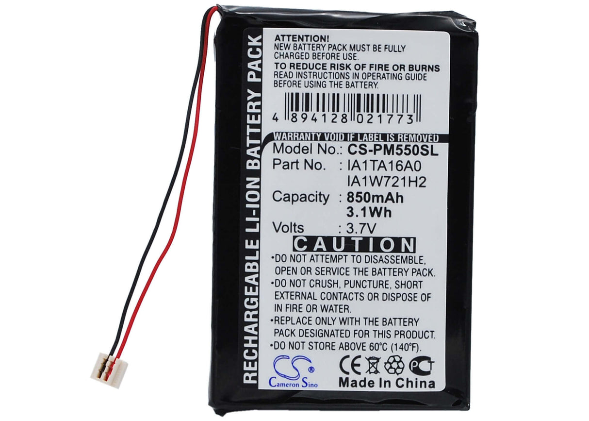 3.7V, Li-ion, 850mAh, PDA battery fits Palm, Ga1w918a2, M550, Tungsten T1, 3.15Wh PDA, Pocket PC Cameron Sino Technology Limited