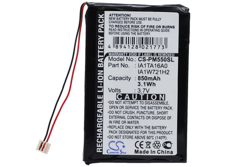 3.7V, Li-ion, 850mAh, PDA battery fits Palm, Ga1w918a2, M550, Tungsten T1, 3.15Wh PDA, Pocket PC Cameron Sino Technology Limited