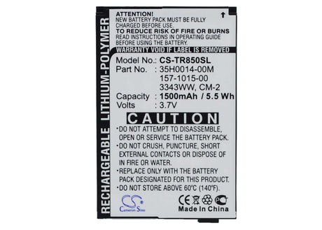 3.7V, Li-Polymer, 1500mAh, SmartPhone battery fits Palm, 157-10105-00, Drucker, Monk, 5.55Wh Mobile, SmartPhone Cameron Sino Technology Limited (Suspended)