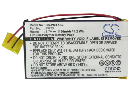 3.7V, Li-Polymer, 1150mAh, PDA battery fits Palm, Tungsten Tx, 4.26Wh PDA, Pocket PC Cameron Sino Technology Limited