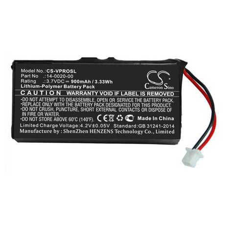 3.7V, Li-Polymer, 900mAh, PDA battery fits Palm, 14-0020-00, Visor Pro, 3.33Wh PDA, Pocket PC Cameron Sino Technology Limited