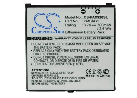 3.7V, Li-ion, 700mAh, SmartPhone battery fits Softbank, Pmbag1, 705p, 705px, 2.59Wh Mobile, SmartPhone Cameron Sino Technology Limited (Suspended)