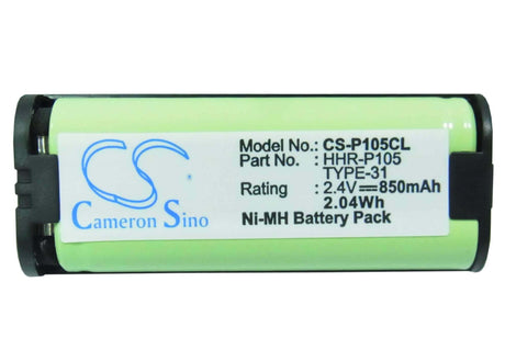 2.4V, Ni-MH, 850mAh, Cordless Phone battery fits Muraphone, Philips, Vertical, Polycom, Avaya, Ge, Uniden, Toshiba, Panasonic, 2200-17828-001, 3920, Ap680bhp-av, 2.04Wh Cordless Phone Cameron Sino Technology Limited (Cordless Phone)