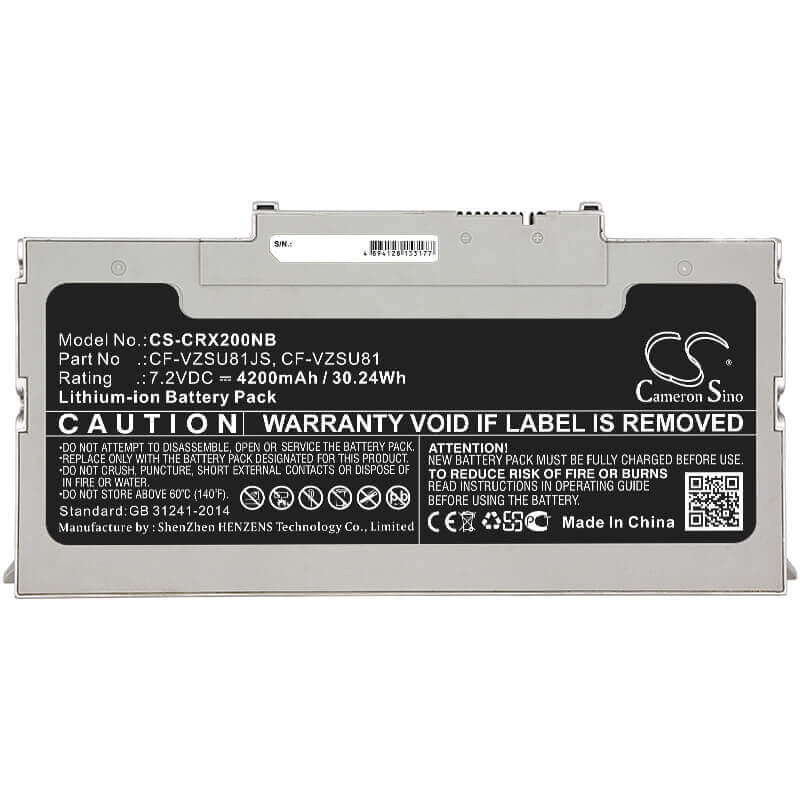 Battery For Panasonic, Cf-ax2, Cf-ax3, Lets Note Ax2 7.2v, 4200mah - 30.24wh Notebook, Laptop Cameron Sino Technology Limited (Suspended)