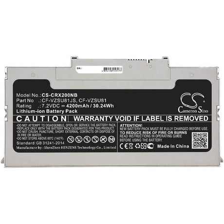 Battery For Panasonic, Cf-ax2, Cf-ax3, Lets Note Ax2 7.2v, 4200mah - 30.24wh Notebook, Laptop Cameron Sino Technology Limited (Suspended)