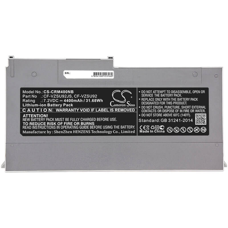 Notebook Battery For Panasonic, Cf-mx3, Cf-mx4, Cf-mx5 7.2v, 4400mah - 31.68wh Notebook, Laptop Cameron Sino Technology Limited