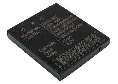 3.7V, Li-ion, 710mAh, Camera battery fits Panasonic, Cga-s004, Dmc-fx2b, Dmc-fx2ebs, 2.627Wh Camera Cameron Sino Technology Limited (Camera)