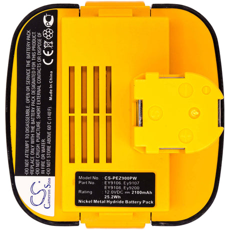 12.0V, Ni-MH, 2100mAh, Power Tools battery fits Panasonic, Ey9001, Ey3000, Ey3502fqmkw, 25.2Wh Power Tools Cameron Sino Technology Limited (Power Tools)