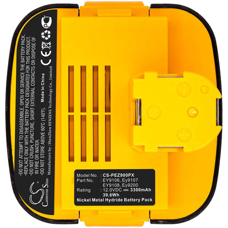 12.0V, Ni-MH, 3300mAh, Power Tools battery fits Panasonic, Ey9001, Ey3000, Ey3502fqmkw, 39.6Wh Power Tools Cameron Sino Technology Limited (Power Tools)