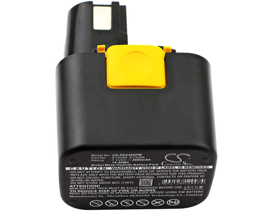 7.2V, Ni-MH, 2000mAh, Power Tools battery fits Panasonic, Ey6198b, Ey3653, Ey3653cq, 14.4Wh Power Tools Cameron Sino Technology Limited (Power Tools)