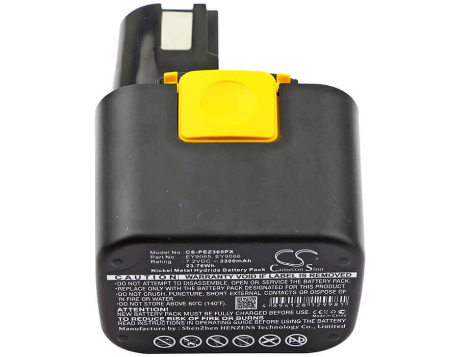 7.2V, Ni-MH, 3300mAh, Power Tools battery fits Panasonic, Ey6198b, Ey3653, Ey3653cq, 23.76Wh Power Tools Cameron Sino Technology Limited (Power Tools)