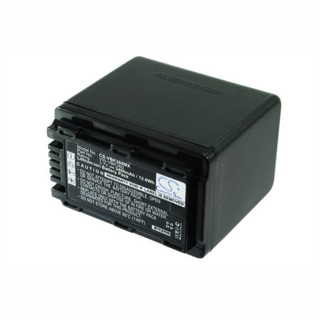 3.7V, Li-ion, 3400mAh, Camera battery fits Panasonic, Vw-vbk360, Hc-v10, Hc-v100, 12.58Wh Camera Cameron Sino Technology Limited (Camera)