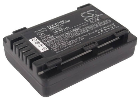 3.7V, Li-ion, 850mAh, Camera battery fits Panasonic, Vw-vby100, Hc-v110, Hc-v110g, 3.145Wh Camera Cameron Sino Technology Limited (Camera)