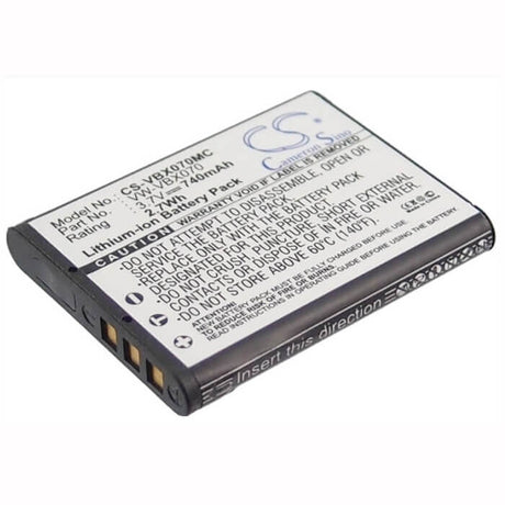 3.7V, Li-ion, 740mAh, Camera battery fits Panasonic, Vw-vbx070, Hm-ta2, Hx-dc1, 2.738Wh Camera Cameron Sino Technology Limited (Camera)