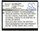 3.7V, Li-ion, 770mAh, Camera battery fits Panasonic, Vw-vbx090, Hx-wa03, Hx-wa03h, 2.849Wh Camera Cameron Sino Technology Limited (Camera)